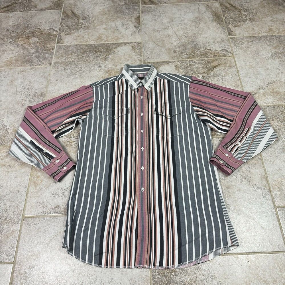 Panhandle Slim Multicolor Striped Casual Button Down Shirt